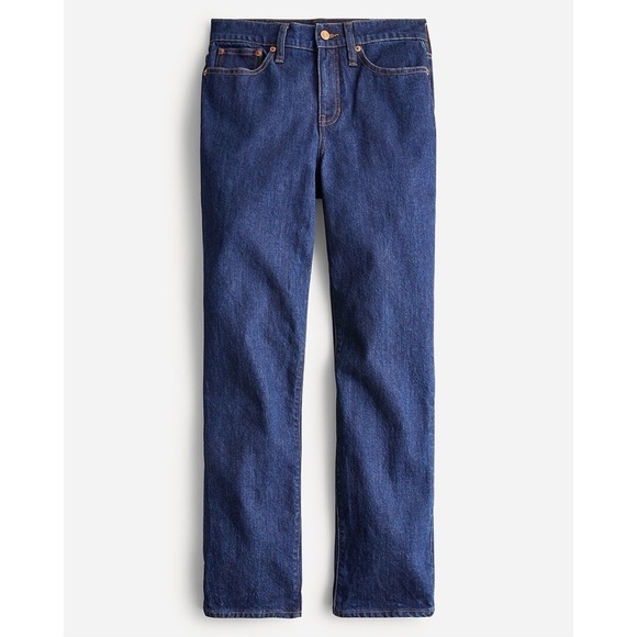 J. Crew 90’s High Rise Classic Straight Fit Jean in Rinse Wash - Picture 2 of 12